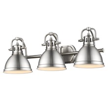  3602-BA3 PW-PW - Duncan 3 Light Bath Vanity in Pewter with a Pewter Shade